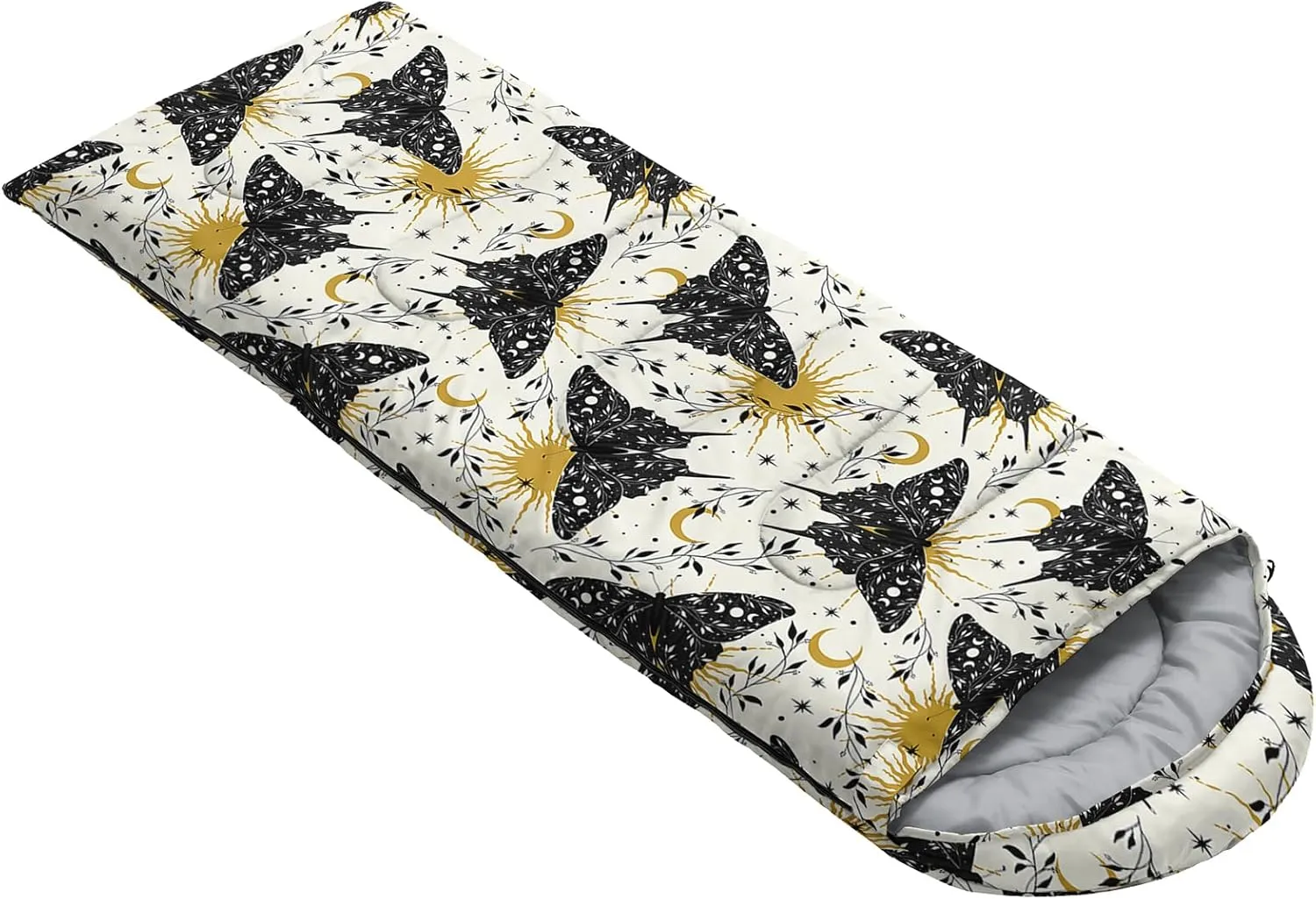 AILONEN Cartorn Plants Camping Sleeping Bags for Adults,3 Season Warm & Cool Weather,Lightweight,Waterproof Sleeping Bags,Camping Gear Equipment