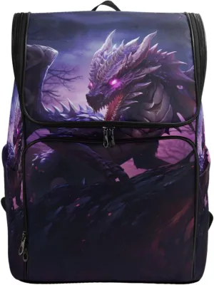 ALAZA Large Travel Laptop Backpack Magical Purple Dragon in Wild Rucksack Women Men Business Office Back Pack Daily Commute Backpacks,Water Resistant College Computer Bag,19"