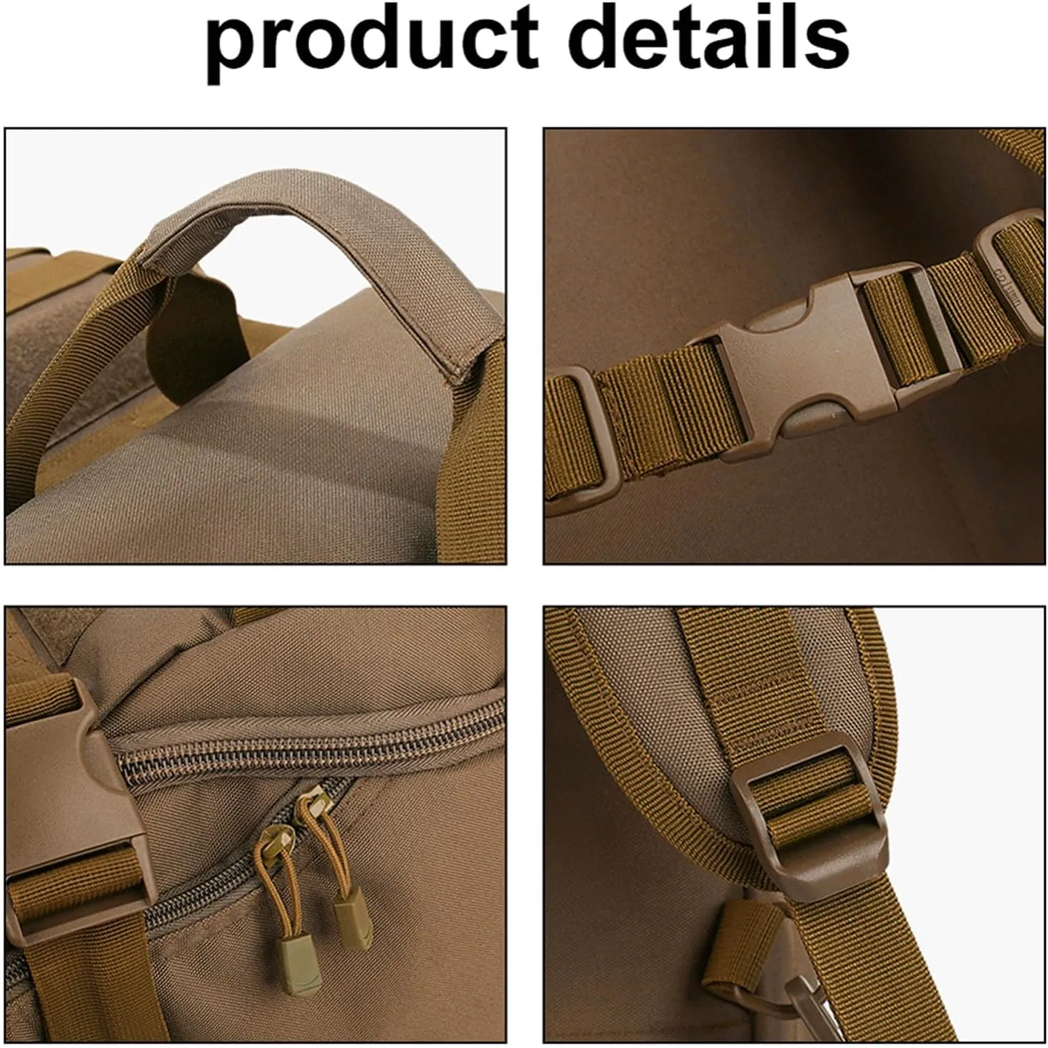 Alomejor Outdoor Backpack Large Capacity Waterproof Tiger Camo Bag with Ventilated Back Panel Travel Bag for Camping Hiking