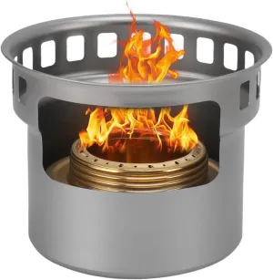 Aluminium Alloy Mini Alcohol Stove for Backpacking - Portable, Compact for Camping and Hiking (Grey)