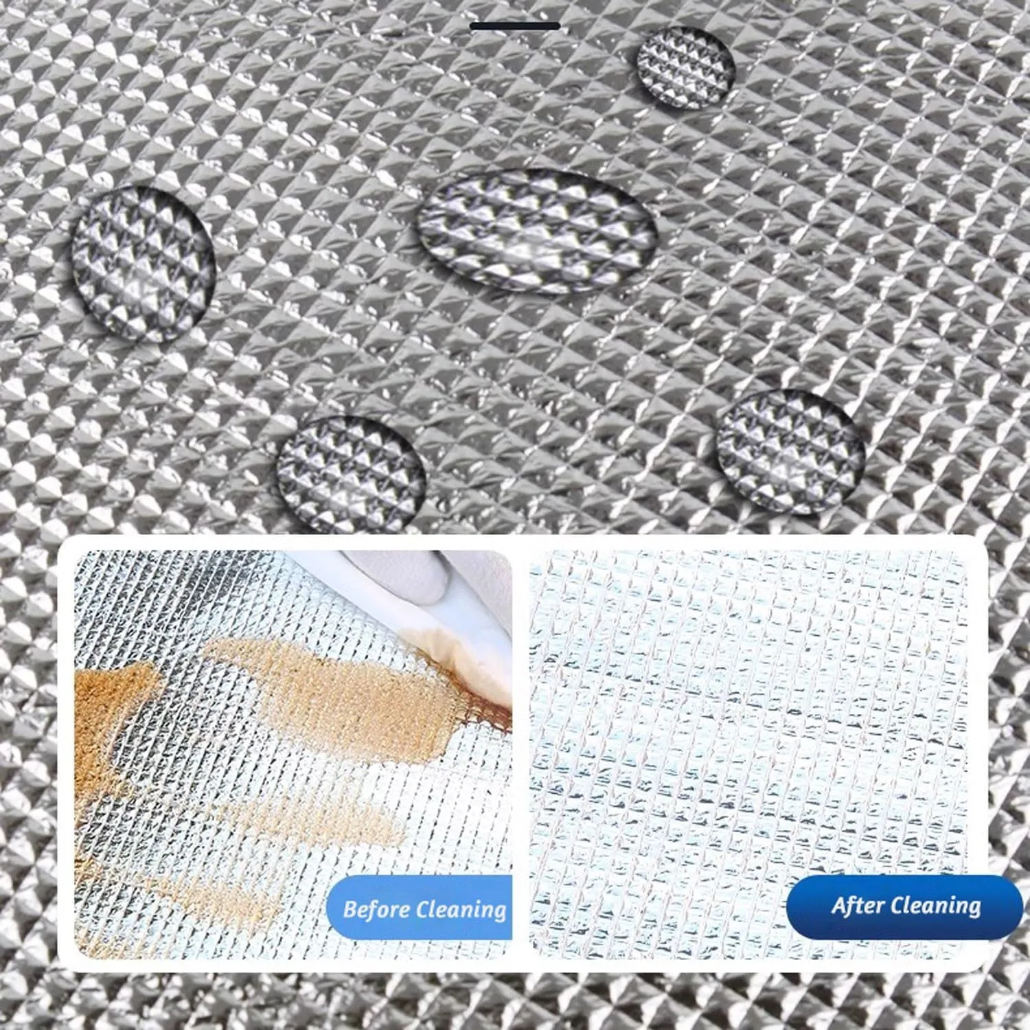 Aluminium Sleeping Mat Foam Mats, Sleeping Mat 9mm Thick Outdoor Double-Sided Moisture-Proof Foldable Tent for Camping Insulated Mat Foldable Tent Mat Floor Mat Thermal Mat