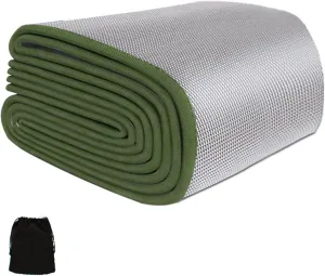 Aluminium Sleeping Mat Foam Mats, Sleeping Mat 9mm Thick Outdoor Double-Sided Moisture-Proof Foldable Tent for Camping Insulated Mat Foldable Tent Mat Floor Mat Thermal Mat