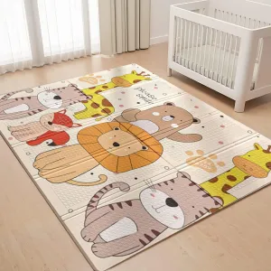 AM ANNA Foldable Baby Play Mat, 200 * 180 * 1.5 CM Extra Large Waterproof Activity Playmats for Babies,Toddlers, Infants, Play & Tummy Time, Foam Baby Mat for Floor,Indoor Outdoor Use (Please Smile)
