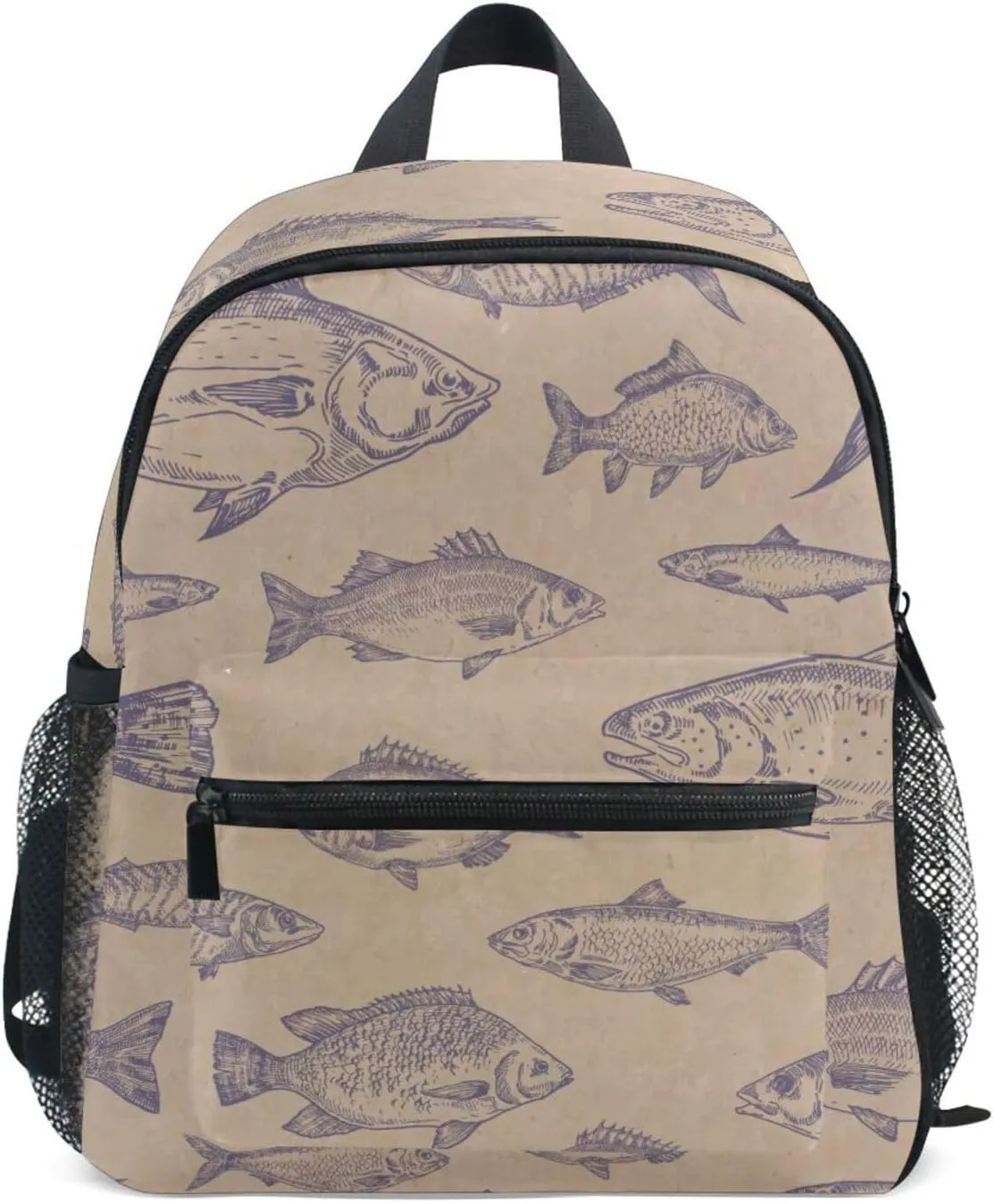 Anchovys Herrings Kids Backpack for Boys Girls Kindergarten Preschool Bookbag with Chest Strap, Toddler Backpack, Medium