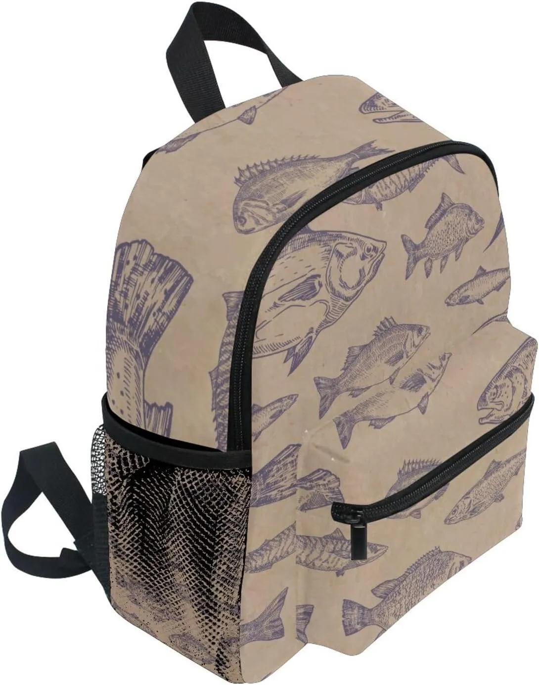 Anchovys Herrings Kids Backpack for Boys Girls Kindergarten Preschool Bookbag with Chest Strap, Toddler Backpack, Medium