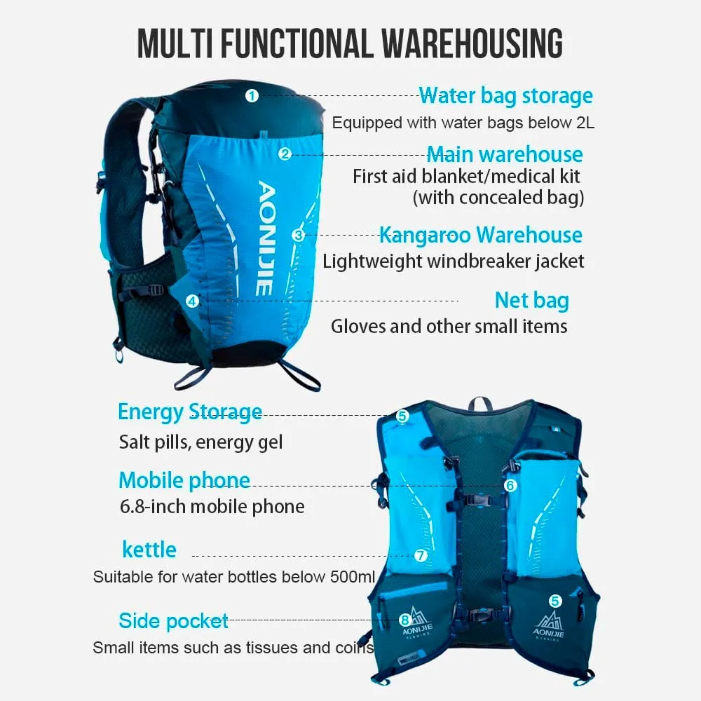 AONIJIE 18L Hiking Camping Backpack Men Women Lightweight & Water Resistant Running Hydration Pack for Hiking, Running, Cycling, Touring, Backpacking