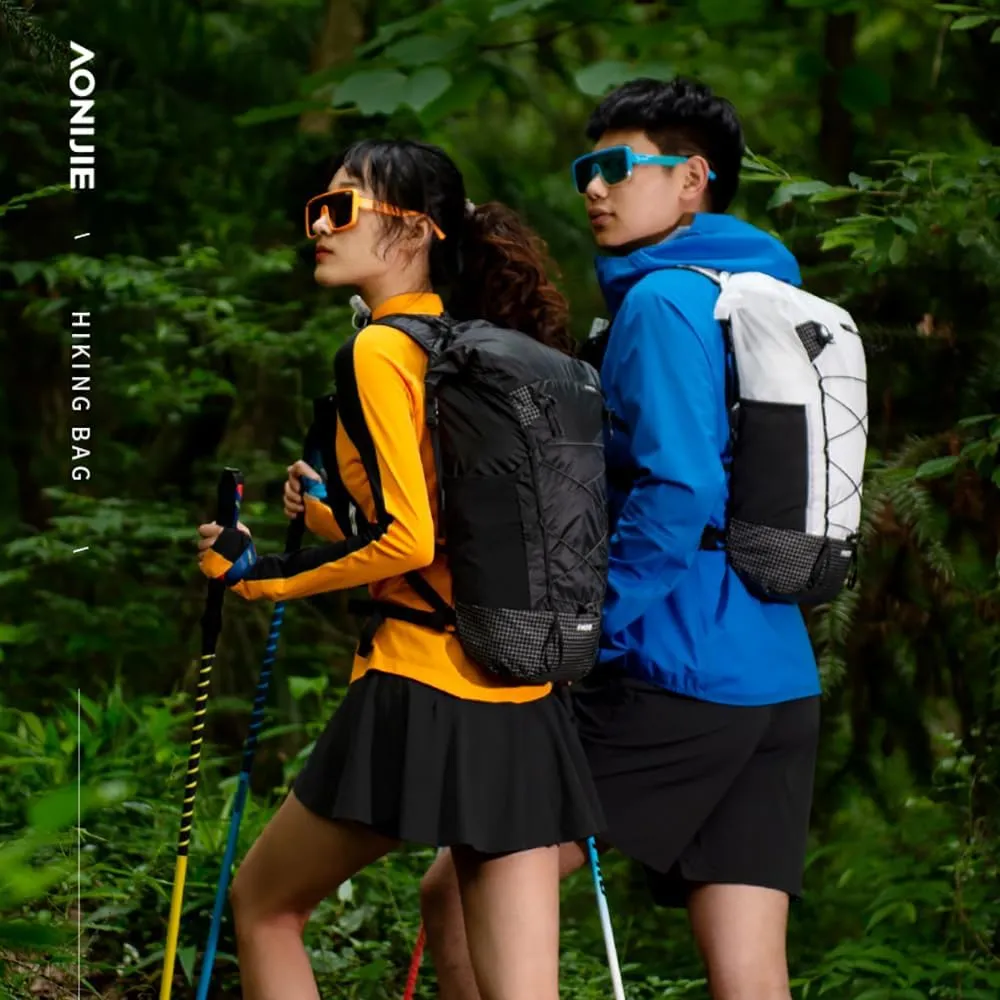 AONIJIE 22L Hiking Backpack for Men Women Adjustable Multifunctional Backpacking Running Hydration for Climbing Camping(Black)