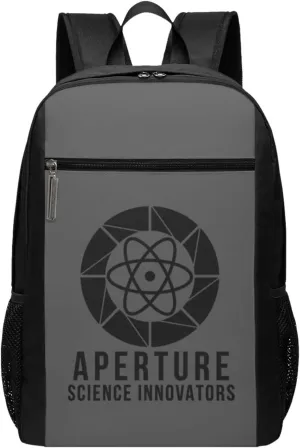Aperture Science Innovators Travel Laptop Backpack, Business Anti Theft Slim Sturdy Laptops Backpacks, College Computer Bag Gift for Men & Women Fits 17 Inch Notebook,Black