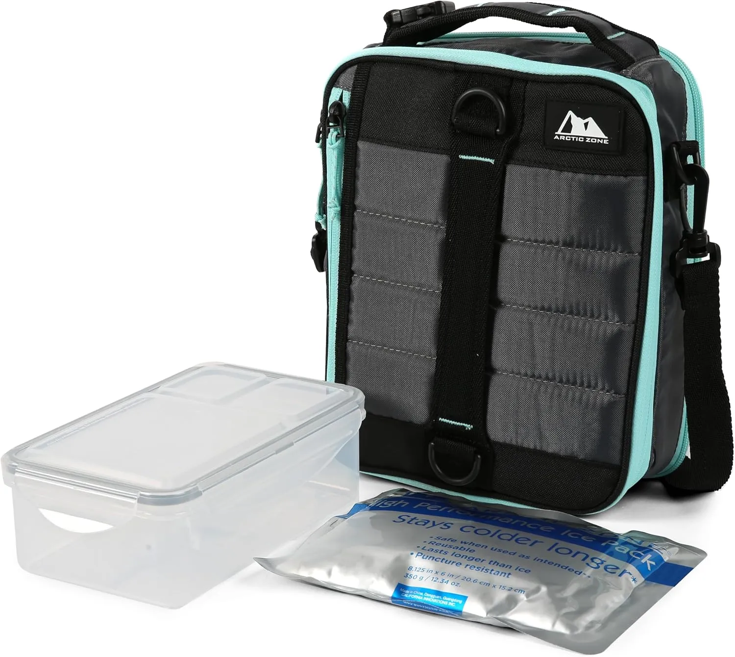 Arctic Zone Ultimate Expandable Insulated Lunch Box, Dual Compartment Insulated - Gray