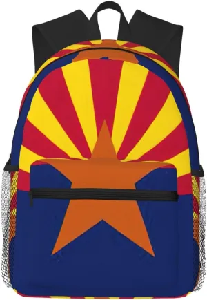 Arizona Flag print Lightweight and comfortable backpack Casual Laptop Backpack for Travel Hiking