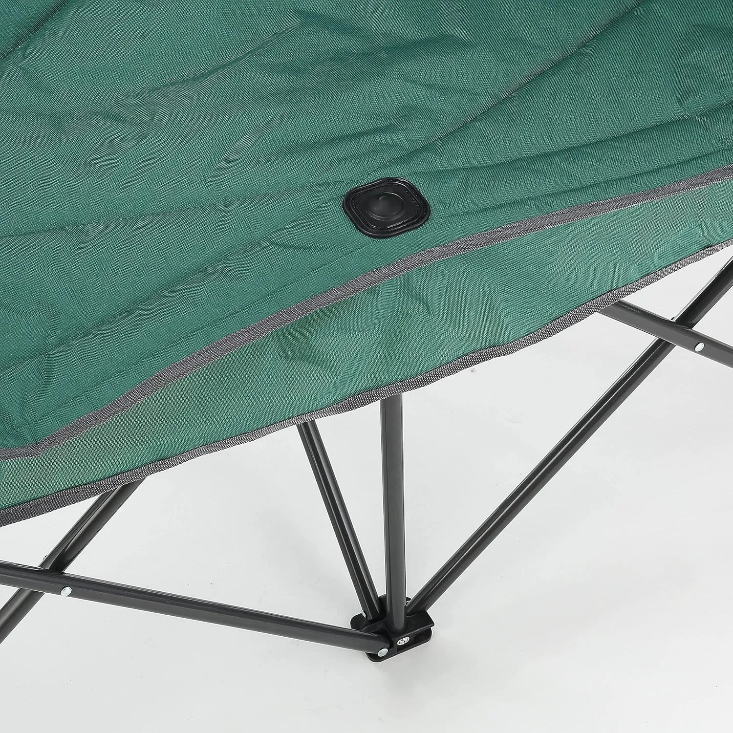 ARROWHEAD OUTDOOR Portable Folding Double Duo Camping Chair Loveseat w/ 2 Cup & Wine Glass Holder, Heavy-Duty Carrying Bag, Padded Seats & Armrests, Supports up to 500lbs, USA-Based Support