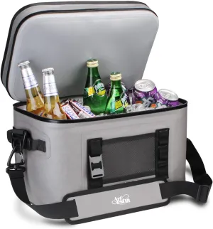 Artesia Soft Cooler 23 Cans Portable Insulated Cooler Bag, Keep Cool & Warm 68 Hours, 15L Large Waterproof Camping Cooler with Leak Proof Zipper for Lunch, Beach, Drinks, Beverage, Boating