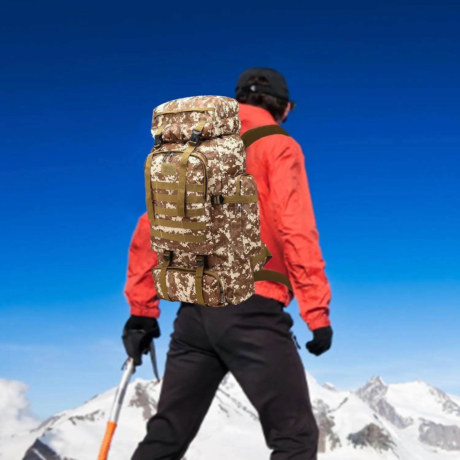 Assault Pack - 80l Outdoor Hiking Backpack Men, Waterproof Men Hunting Backpacks | Large Outdoor Backpack Men, Large Trekking Assault Rucksack Pack for Outdoor Activities Mountaineering, Trekking