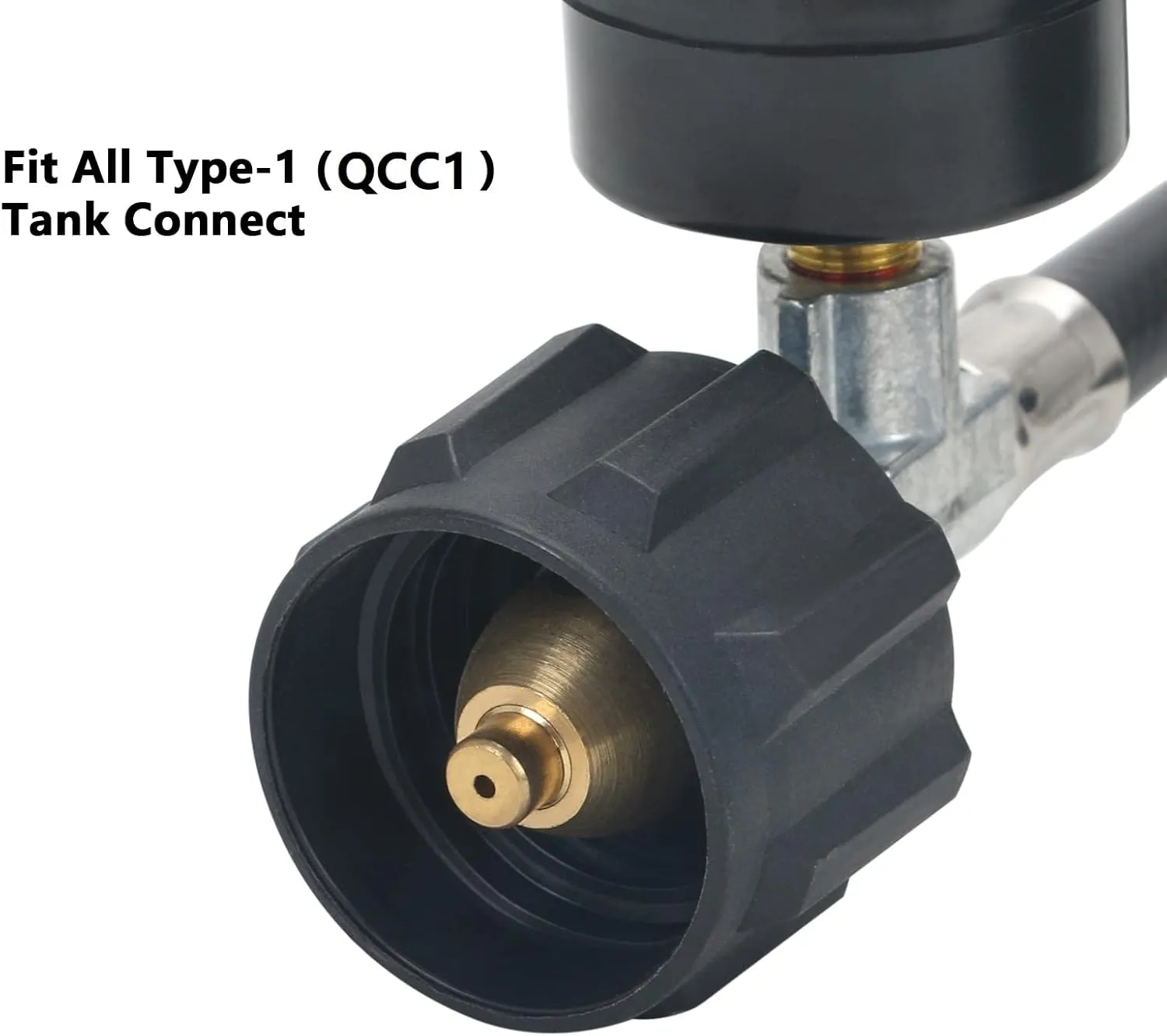 ATKKE Propane Hose Adapter 1lb to 20lb with Gauge, 8FT Propane Tank Grill Adapter Converter for Weber Q Grill, Mr. Heat Propane Heat, Blackstone 17/22‘’ Griddle, Coleman Camping Stove and More