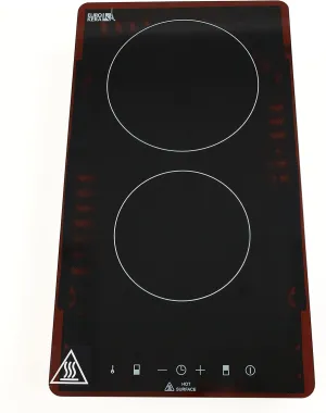 Avanti BCT115J1B-IS Electric Cooktop Portable Dual Burner Design with 9 Power Settings and Safety Switch, Touch Controls and Timer with Glass Surface for Easy Cleanup, 2600-Watts, Black