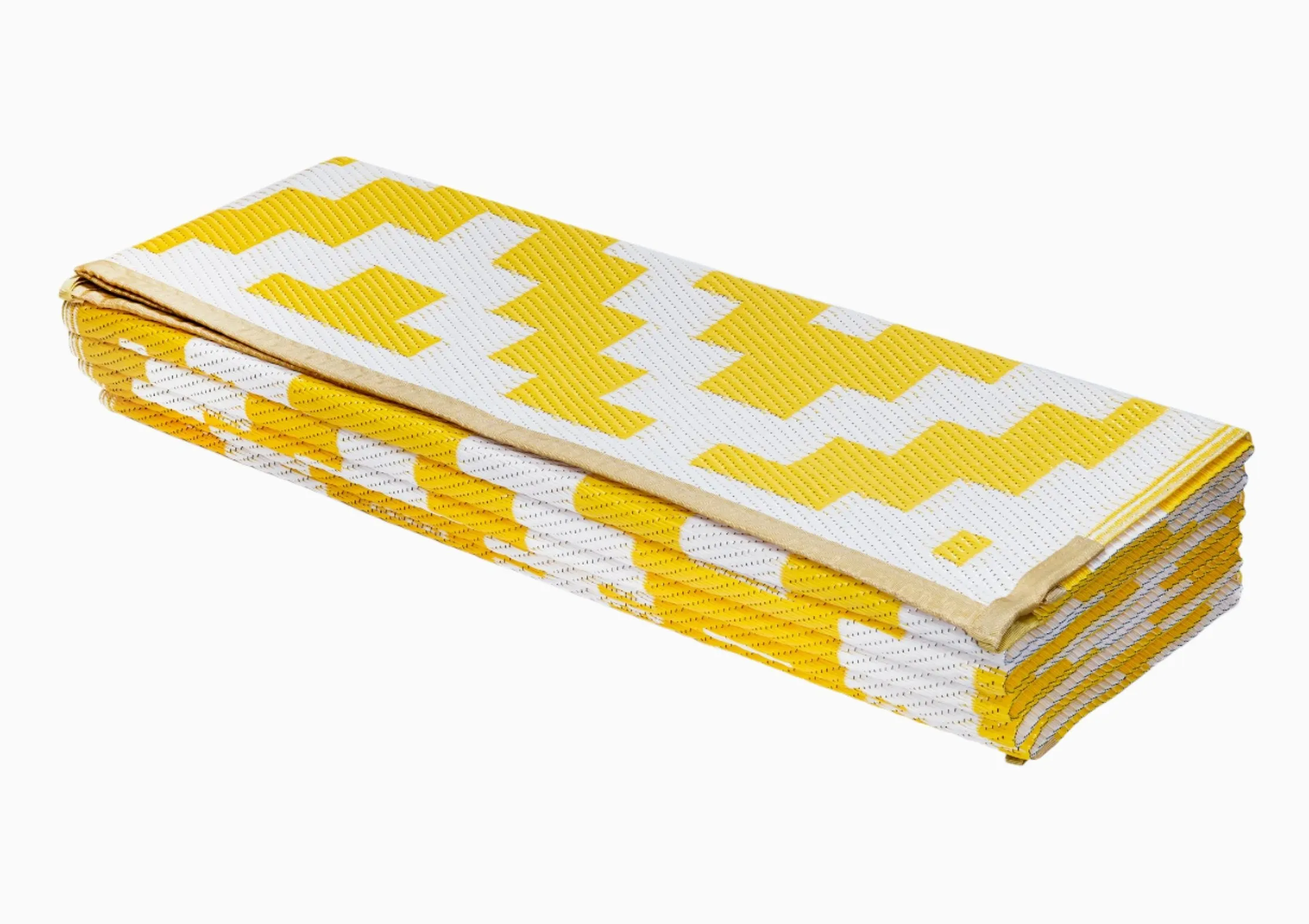 Aztec - Yellow & White Foldable Rug
