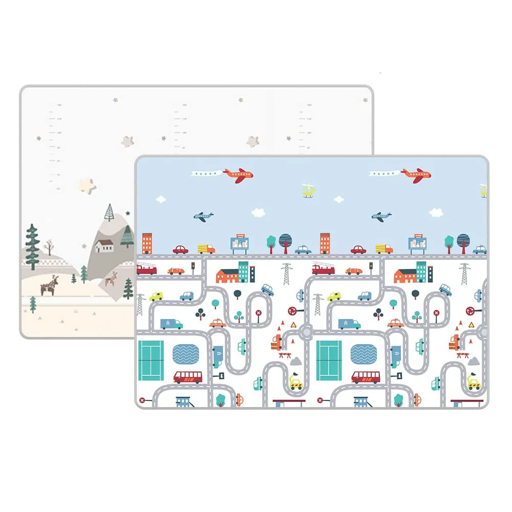 Baby Play Mat Reversible Foldable Foam Play mat for Baby, BPA Free Baby mat for Floor, playmat for Babies with Travel Bag for Indoor Outdoor 70 x 59 x 0.2 Inch
