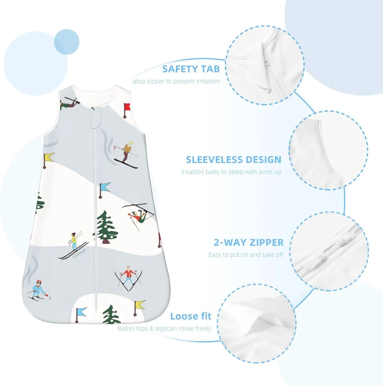 Baby Sleep Sack 0-24 Months Winter Skiing Skier Leisure Ski Fun Unisex Baby Sleeping Bag