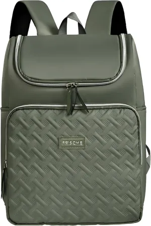 Backpack Cooler with Double Decker - Keeps 24 Cans Cold for Up to 20 Hours- Waterproof & Leak Proof Insulated Cooler Backpack- Stylish Cooler Bookbag for Women Travel Work Beach