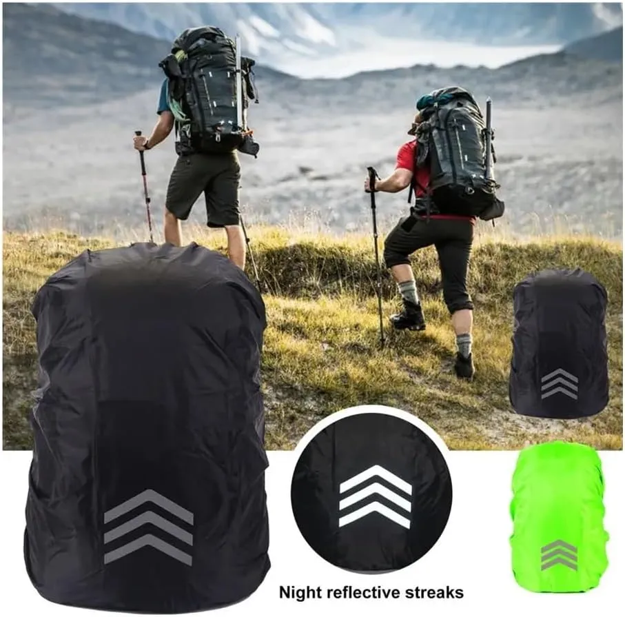 Backpack Cover Reflective Waterproof Backpack Rain Cover for Night Visibility Uv-Proof Protector with Wear-Resistant Strips