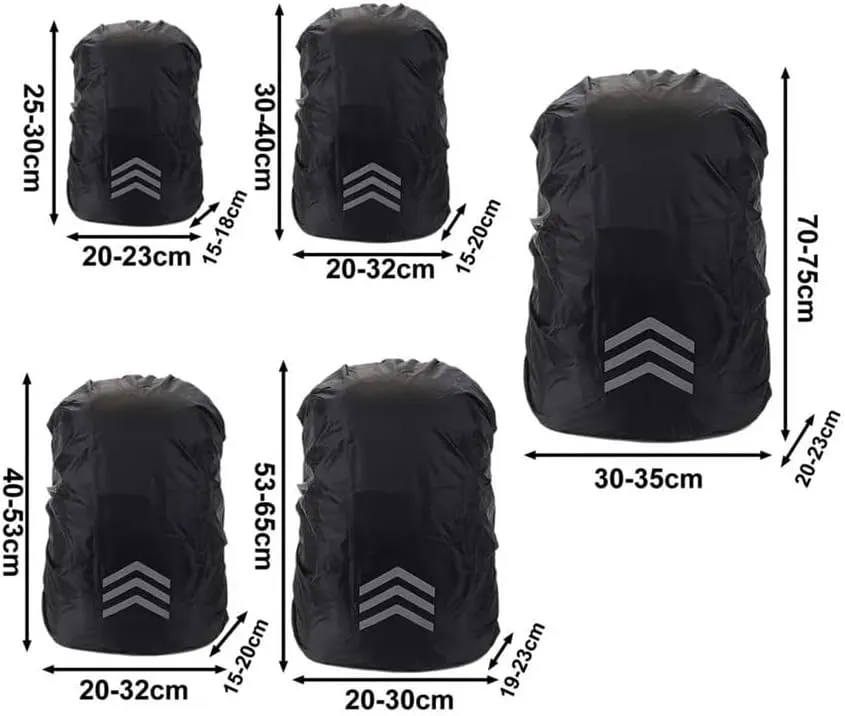 Backpack Cover Reflective Waterproof Backpack Rain Cover for Night Visibility Uv-Proof Protector with Wear-Resistant Strips