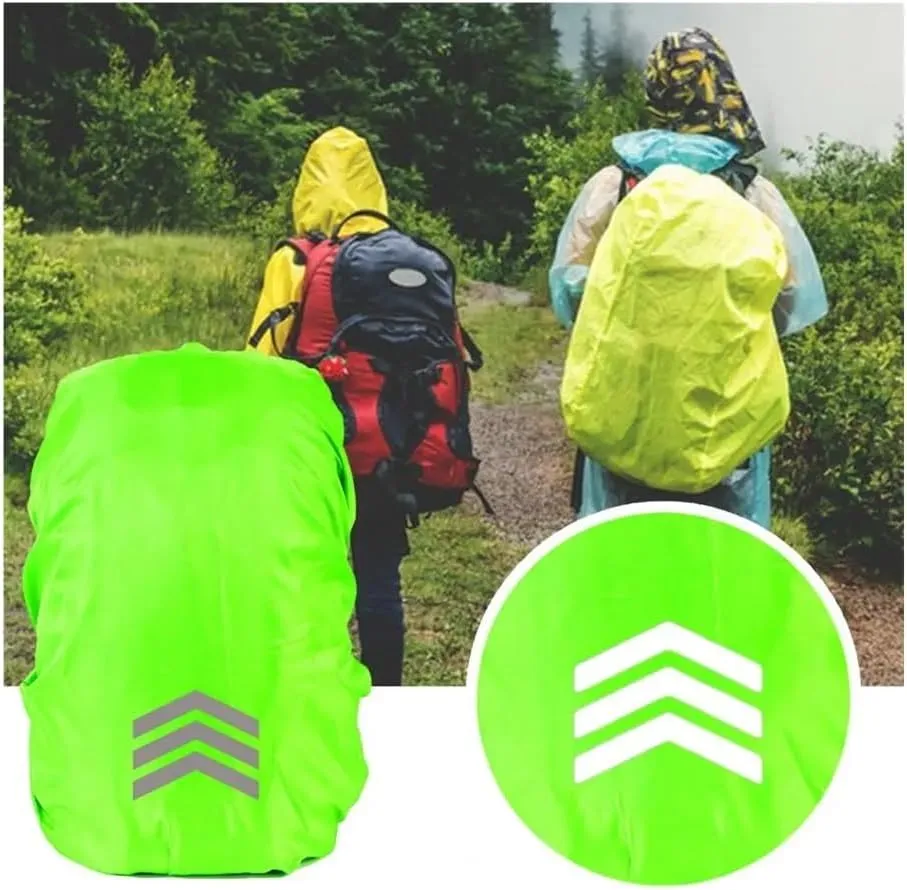 Backpack Cover Reflective Waterproof Backpack Rain Cover for Night Visibility Uv-Proof Protector with Wear-Resistant Strips