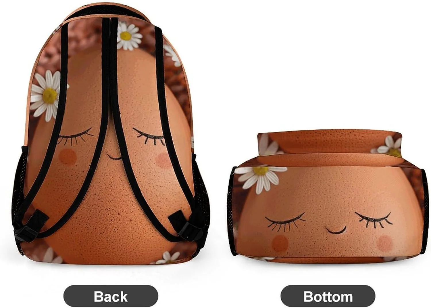 Backpack for Men Women Laptop Backpack Brown Eggs And Flowers Casual Daypack Laptop Bag for Travel