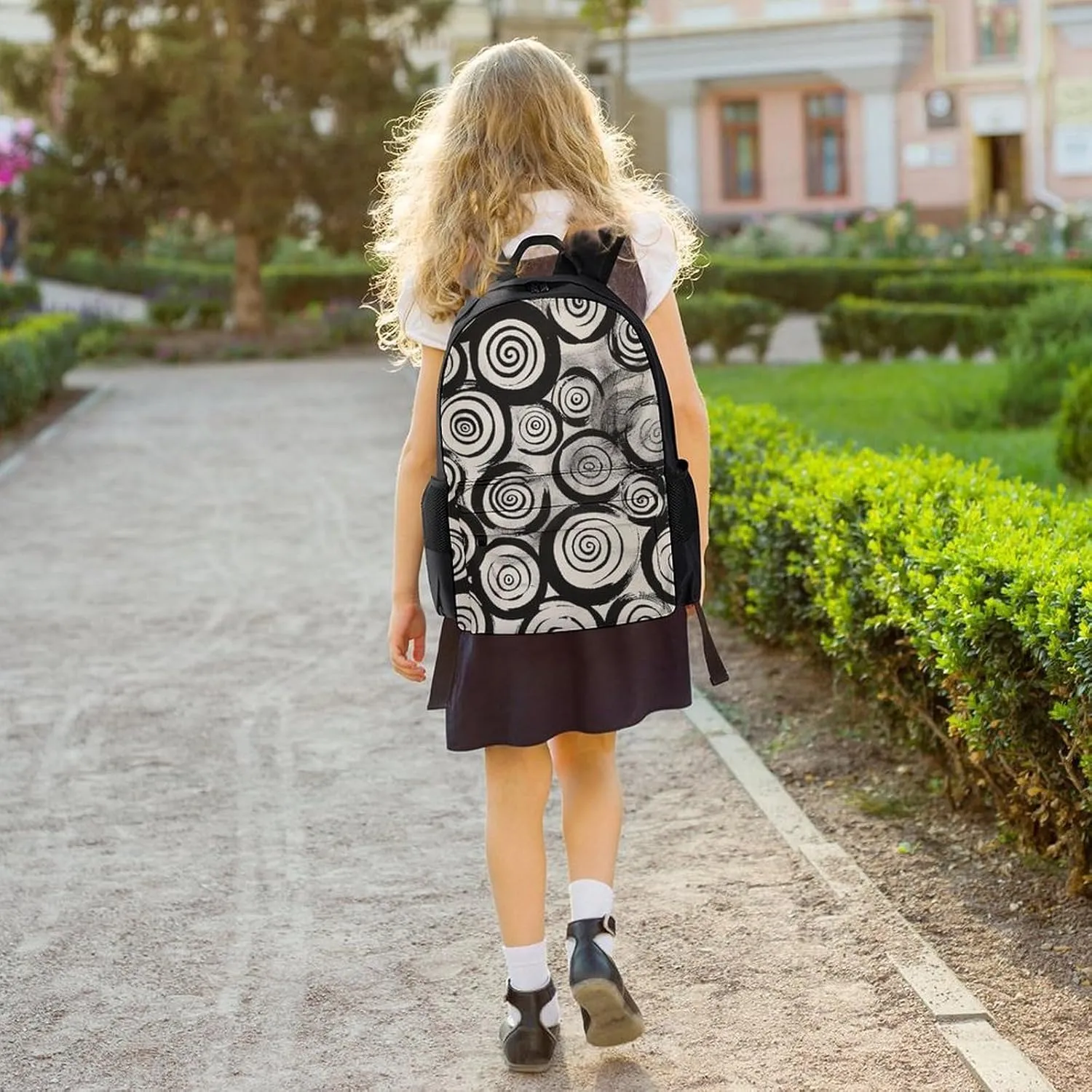 Backpack for Men Women Laptop Backpack Circular Swirl Pattern Casual Daypack Laptop Bag for Travel