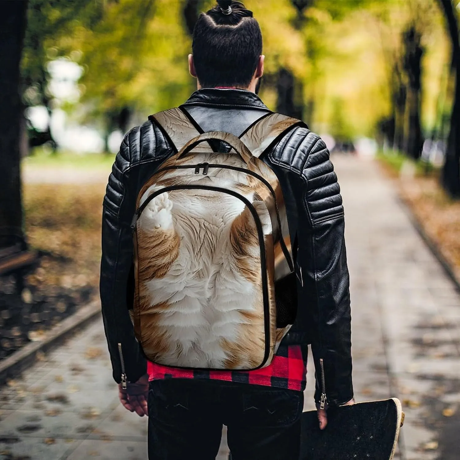 Backpack for Men Women Laptop Backpack Extremely Fat Cat Casual Daypack Laptop Bag for Travel