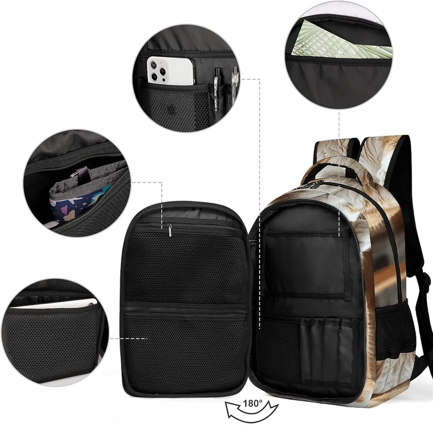 Backpack for Men Women Laptop Backpack Extremely Fat Cat Casual Daypack Laptop Bag for Travel