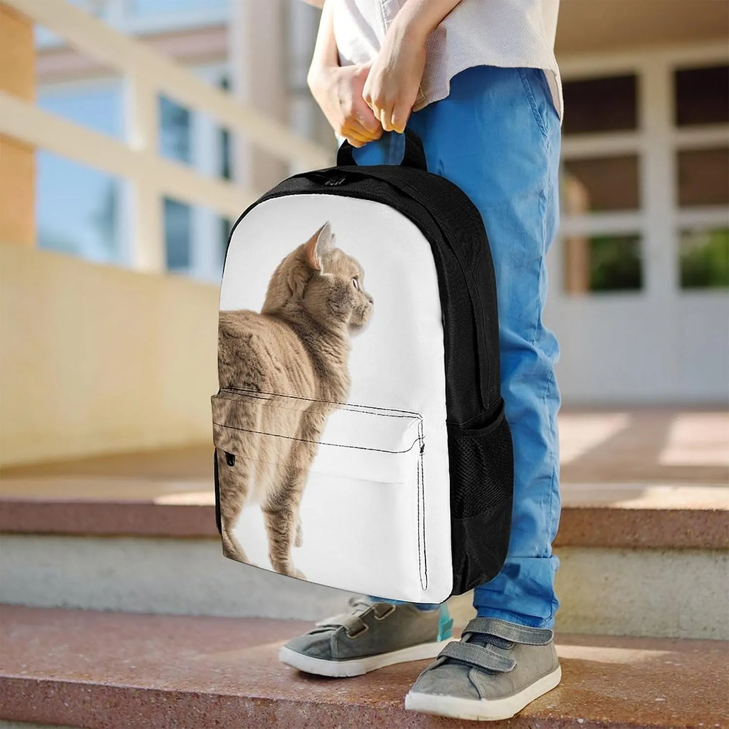 Backpack for Men Women Laptop Backpack Light Brown Cat Casual Daypack Laptop Bag for Travel