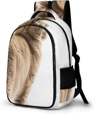 Backpack for Men Women Laptop Backpack Light Brown Cat Casual Daypack Laptop Bag for Travel
