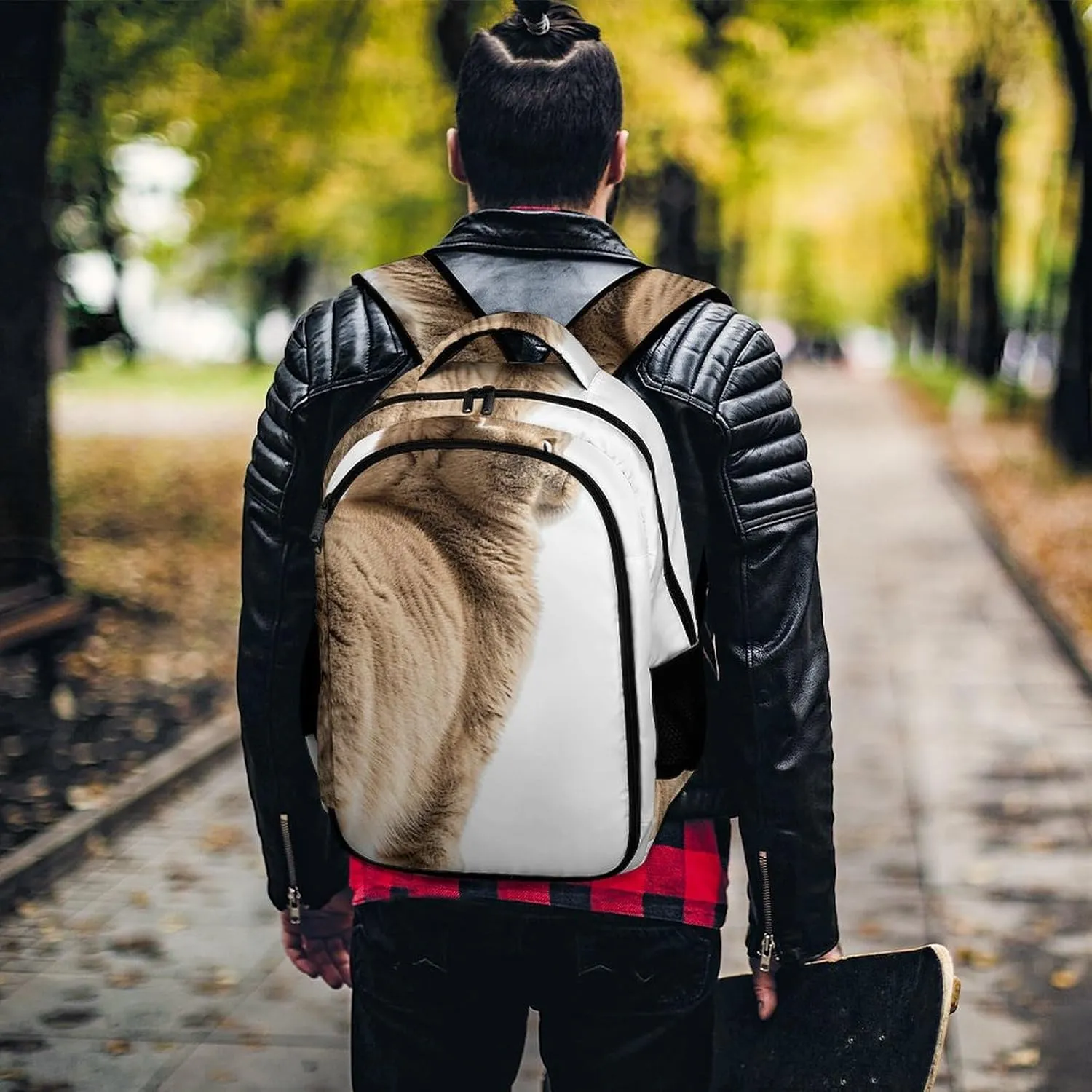 Backpack for Men Women Laptop Backpack Light Brown Cat Casual Daypack Laptop Bag for Travel