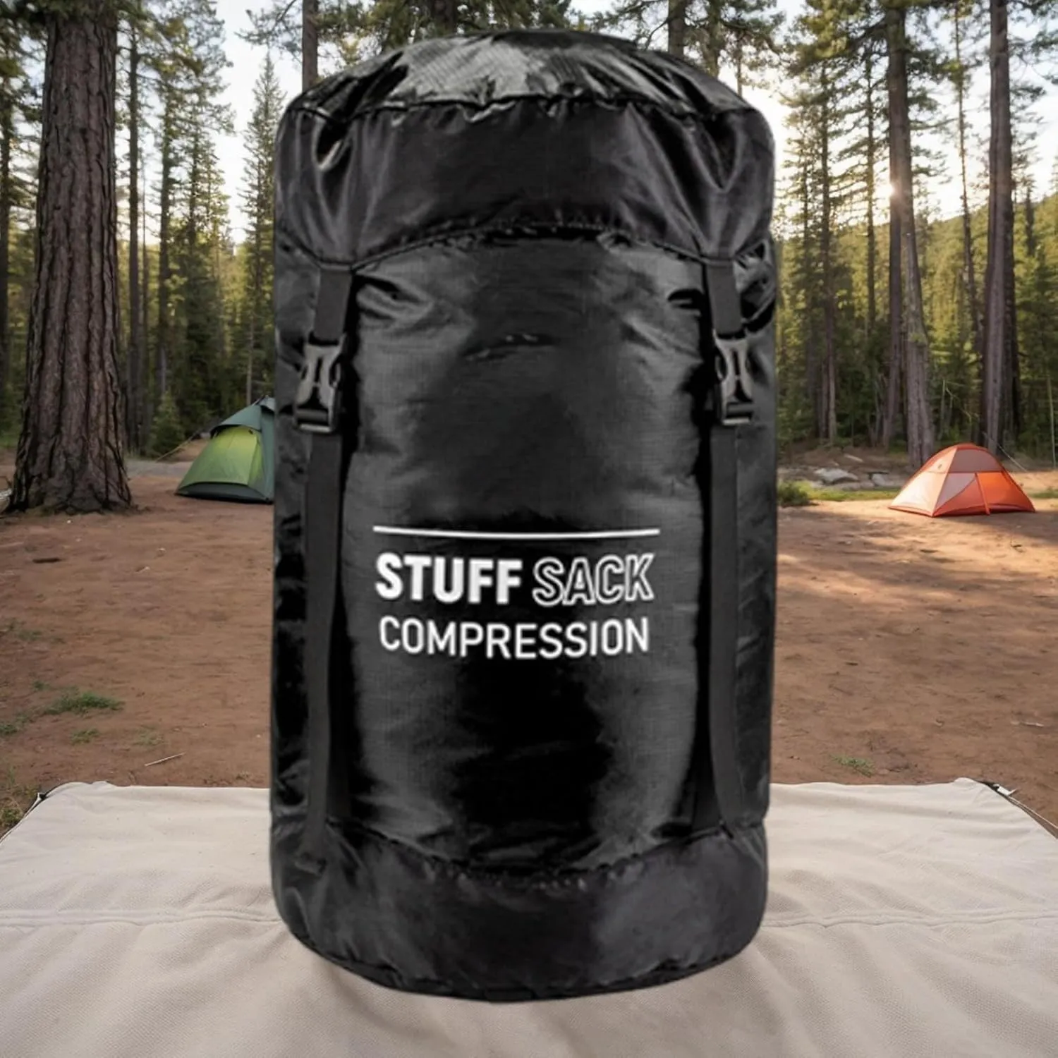 Backpacking Compression Bag, Quick-Dry Stuff Sacks for Backpacking, Lightweight Breathable Reusable Outdoor Gear for Hiking Supplies Camping Travel