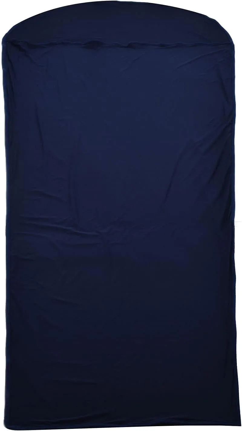 Bag Liner, 200x80cm Ultralight Multifunctional Elastic Sleeping Sack Lightweight Breathable Cotton Liner for Picnic Hiking Outdoor Camping(Dark Blue)