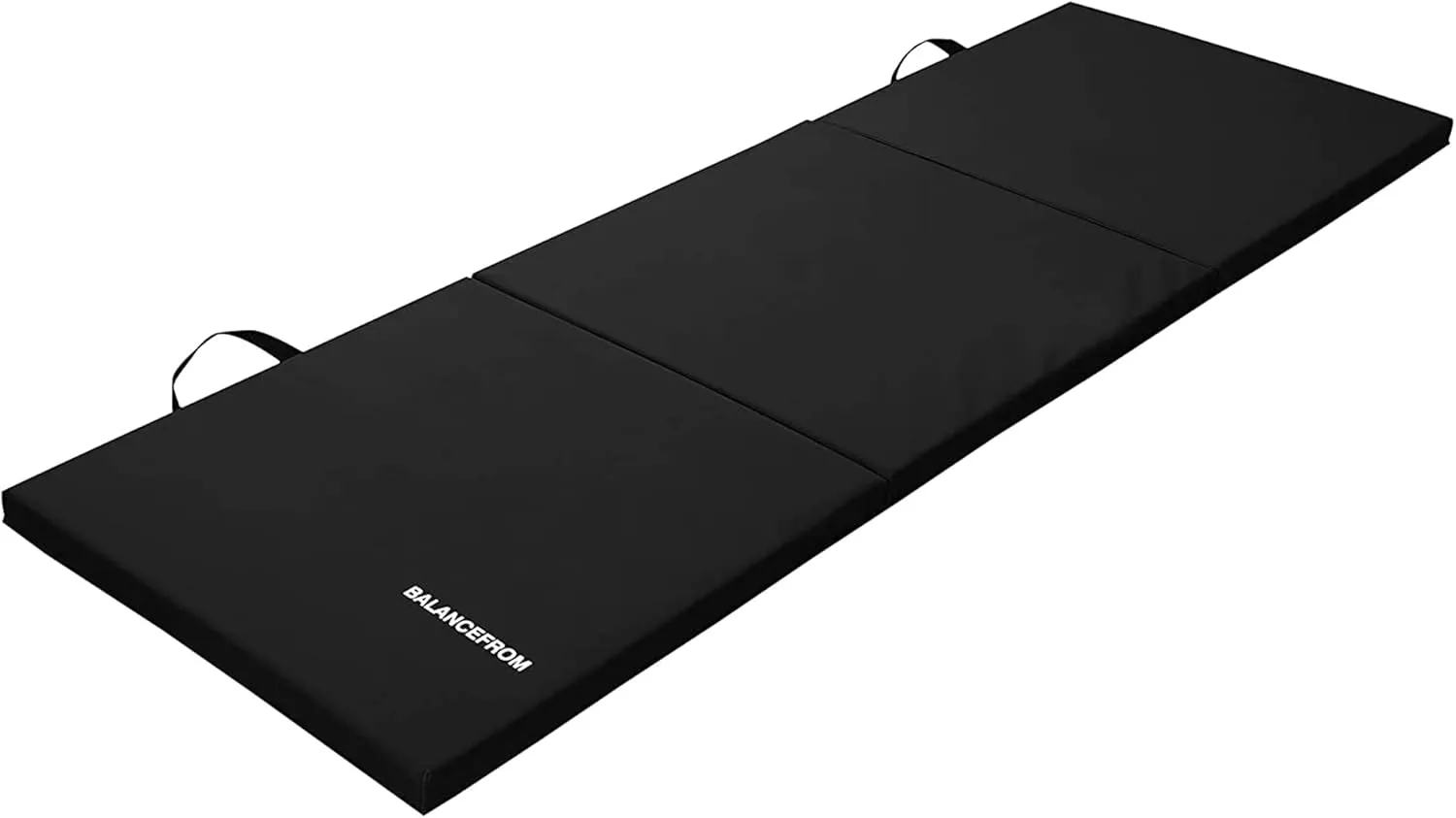 BalanceFrom 2ft x 6ft Three Fold Folding Exercise Mat with Carrying Handles for MMA, Gymnastics and Home Gym Protective Flooring, 1.5-Inch Thick, Multiple Colors