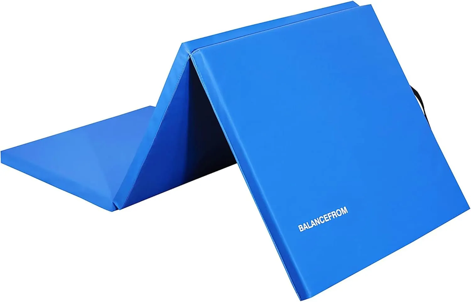BalanceFrom 2ft x 6ft Three Fold Folding Exercise Mat with Carrying Handles for MMA, Gymnastics and Home Gym Protective Flooring, 1.5-Inch Thick, Multiple Colors