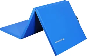 BalanceFrom 2ft x 6ft Three Fold Folding Exercise Mat with Carrying Handles for MMA, Gymnastics and Home Gym Protective Flooring, 1.5-Inch Thick, Multiple Colors