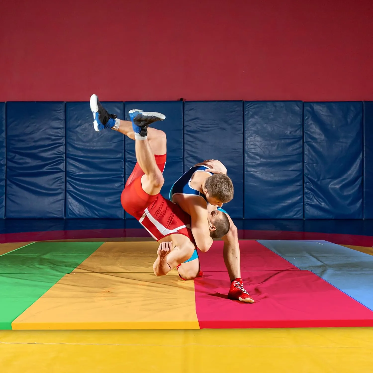 BalanceFrom Folding Gymnastics Mat, Home Gym Floor Tumbling Equipment, 4' x 10' x 2"