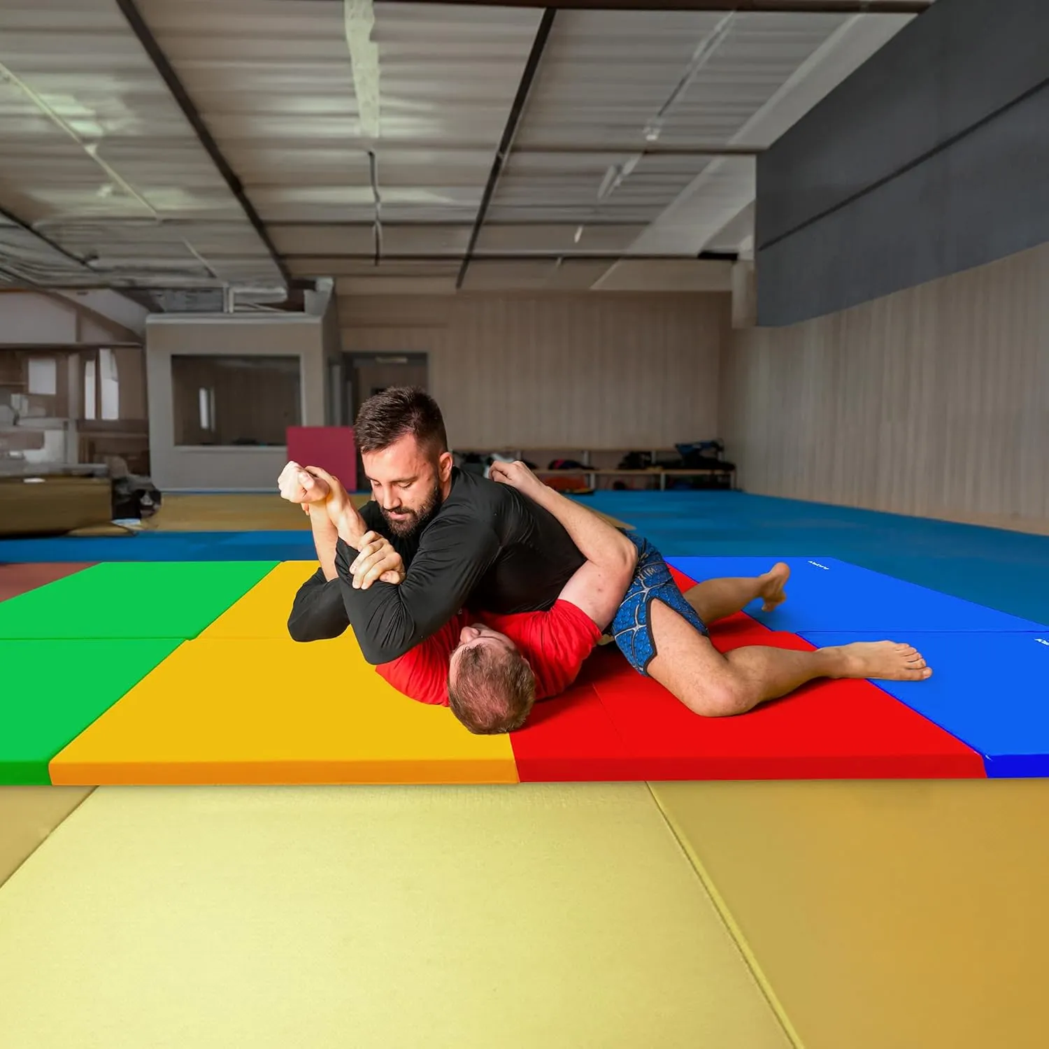 BalanceFrom Folding Gymnastics Mat, Home Gym Floor Tumbling Equipment, 4' x 10' x 2"
