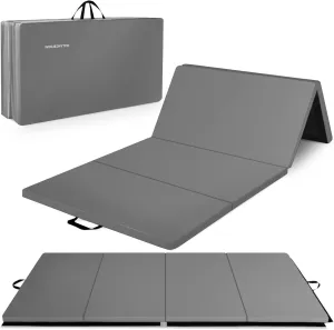 BalanceFrom Folding Gymnastics Mat, Home Gym Floor Tumbling Equipment, 4' x 10' x 2"
