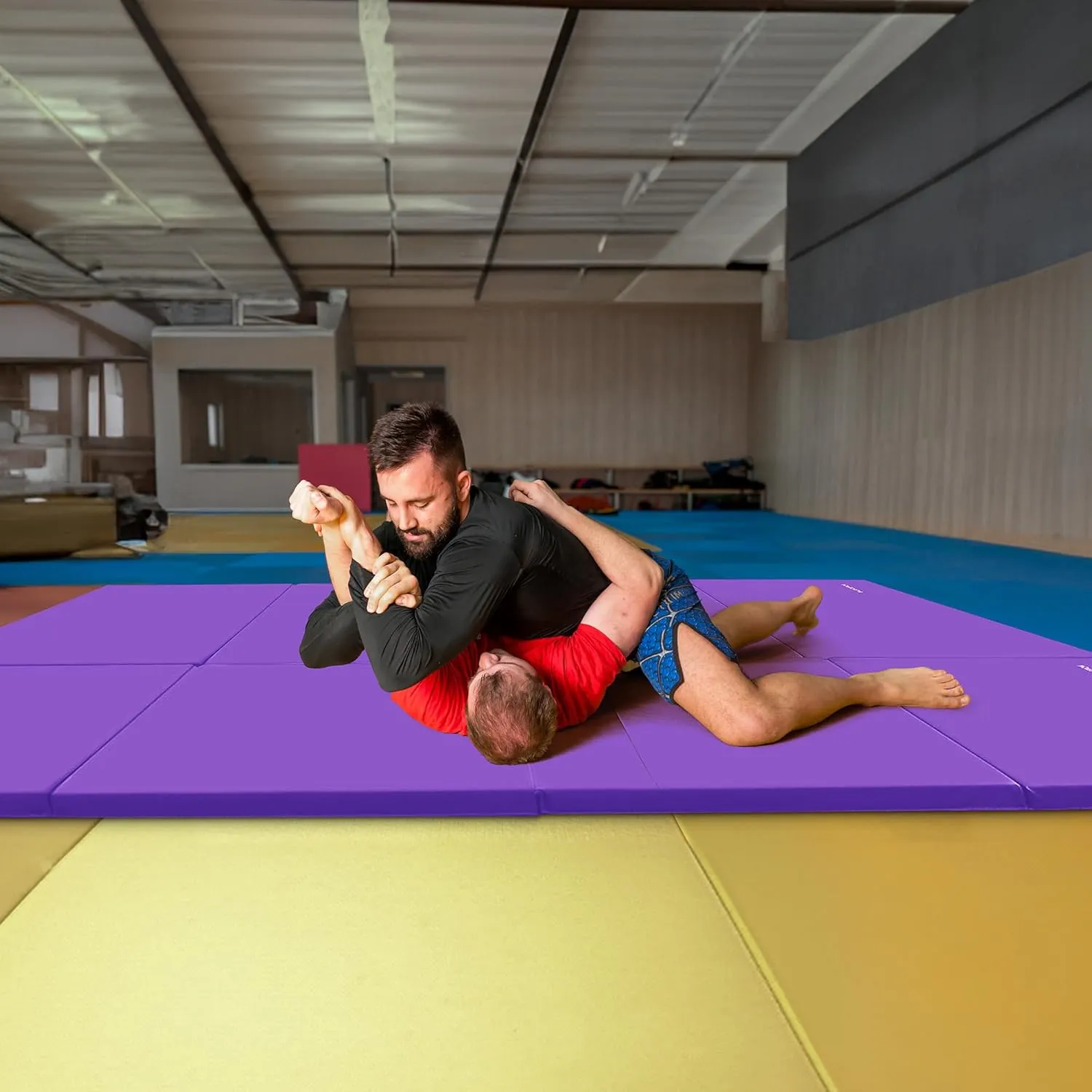 BalanceFrom Folding Gymnastics Mat, Home Gym Floor Tumbling Equipment, 4' x 10' x 2"