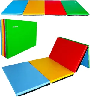 BalanceFrom Folding Gymnastics Mat, Home Gym Floor Tumbling Equipment, 4' x 10' x 2"