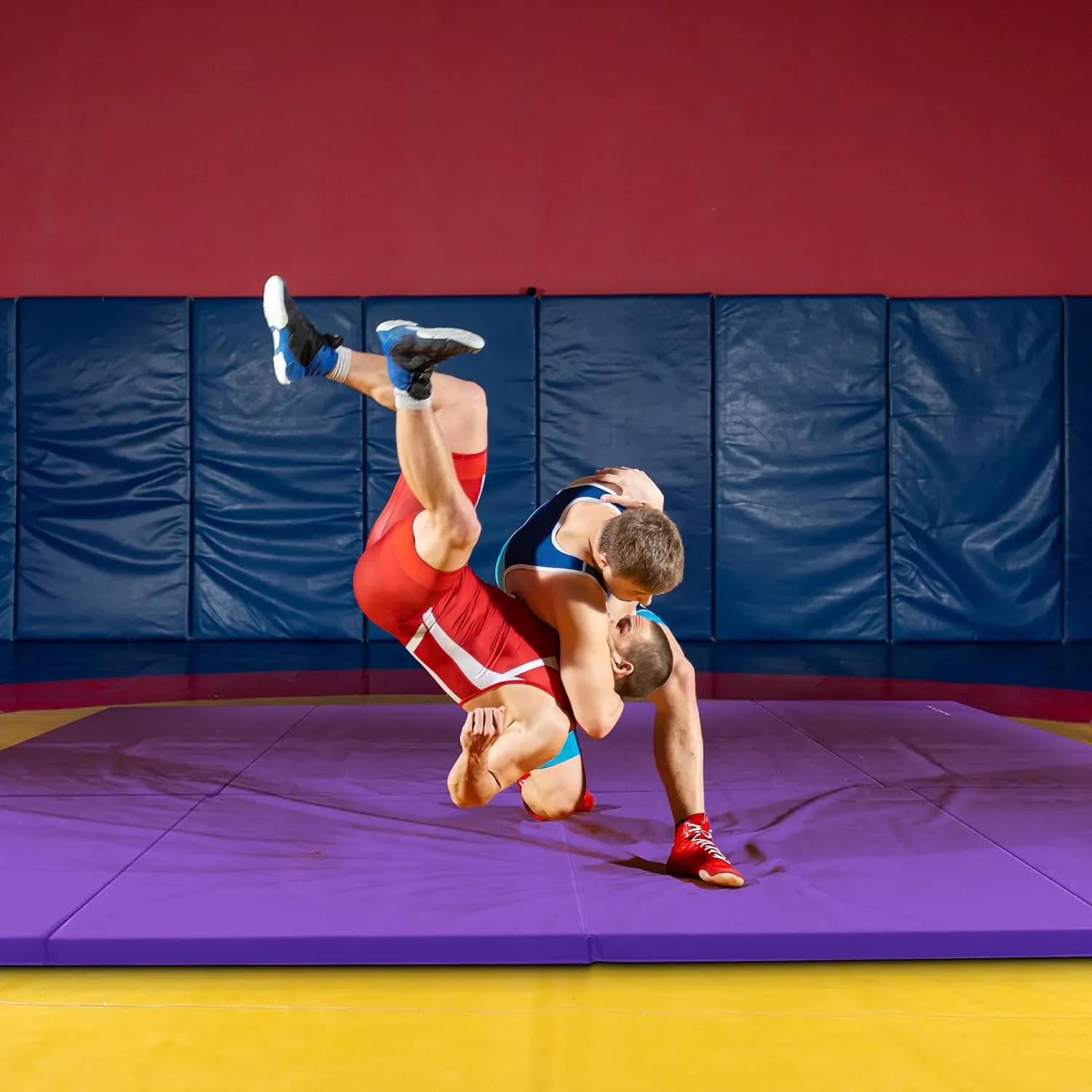 BalanceFrom Folding Gymnastics Mat, Home Gym Floor Tumbling Equipment, 4' x 10' x 2"