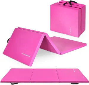 BalanceFrom Folding Gymnastics Mat Home Gym Floor Tumbling Equipment, Multicolor