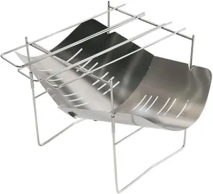 BBQ Grill Outdoor Mini Stainless Steel Barbecue Camping Stove Cooking Rack Foldable Charcoal BBQ Grill