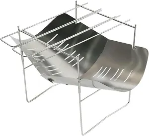 BBQ Grill Outdoor Mini Stainless Steel Barbecue Camping Stove Cooking Rack Foldable Charcoal