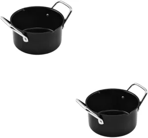 BBQ Sauce Pan Oven for Camp Stove Hot Non-Stick Lightweight Pot Pan Lid Saucepans for Induction Hobs