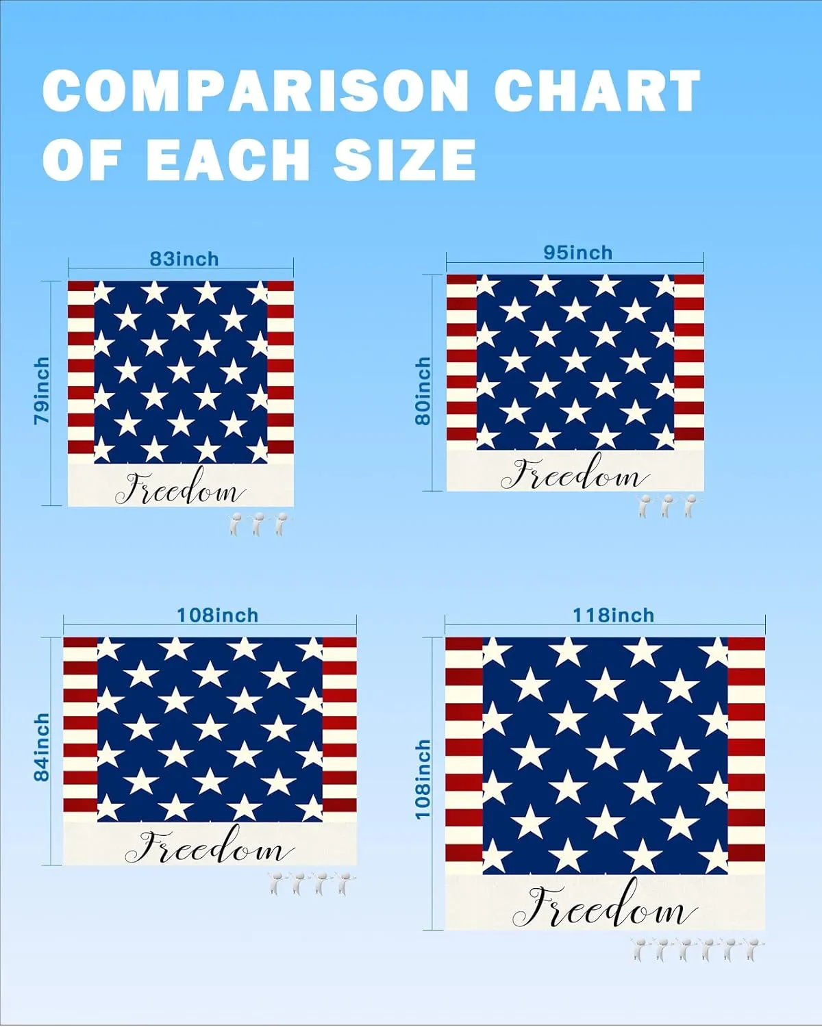 Beach Blanket, Independence Day Flag Day Blue Stars and Stripes Freedom Beach Mat 118"x108" Large Picnic Blanket,Sandproof Waterproof Outdoor Beach Blankets for Travel Camping Hiking Beach Vacation
