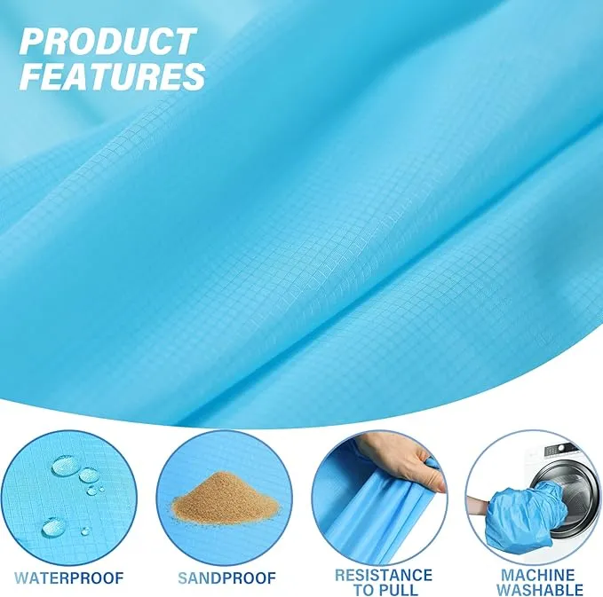 Beach Blanket Oversized Extra Large 78" X 81",Waterproof Sandproof Beach Blanket 1-7 Adults Lightweight Durable for Travel Camping Hiking Picnic